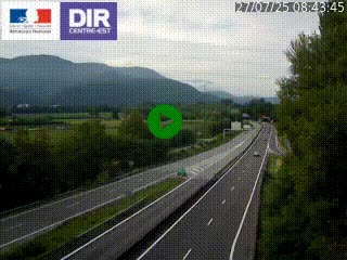 Caméra trafic à Meylan sur la Rocade-Sud de Grenoble en direction d'Aix-en-Provence