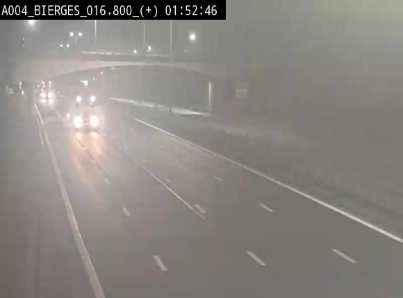 Webcam à Wavre, à hauteur de la sortie 5 Bierges. Vue orientée vers Namur