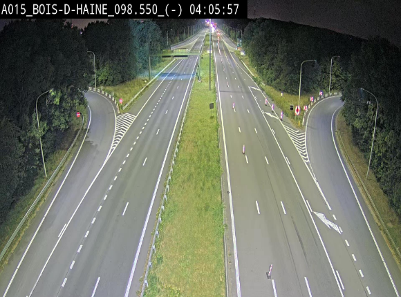 Webcam autoroute Belgique - Bois d'Haine - E42 - BK 98.6