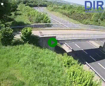 Webcam sur A84 à hauteur de Pont-Farcy, au niveau du pont autoroutier sur la Vire, au sud de Saint-Lô