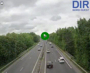 Webcam sur le périphérique de Caen (N814) à l'est de la ville, à Mondeville hauteur de la sortie 2, Presqu'île-Rives de l'Orne, au bout de l'autoroute A13