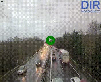 Webcam sur le périphérique de Caen (N814) à l'est de la ville, à Mondeville hauteur de la sortie 2, Presqu'île-Rives de l'Orne, au bout de l'autoroute A13