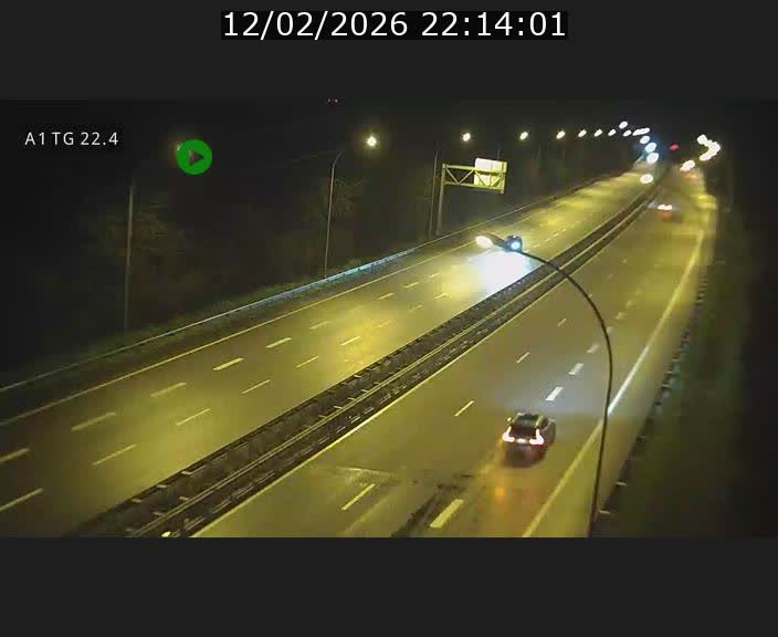 Traffic live webcam Luxembourg Flaxweiler - A1 direction Luxembourg - BK 22.4