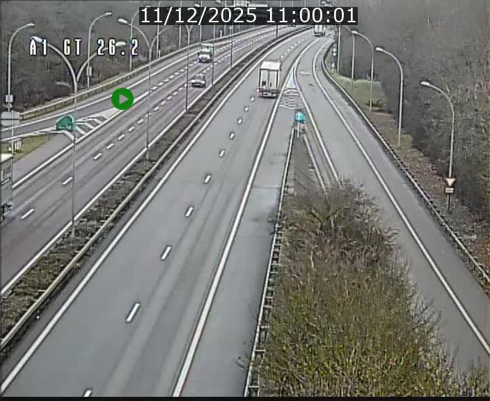 Traffic live webcam Luxembourg Grevenmacher - A1 direction Allemagne - BK 26.2