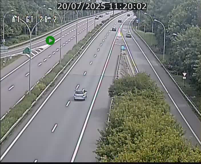 Traffic live webcam Luxembourg Grevenmacher - A1 direction Allemagne - BK 26.2