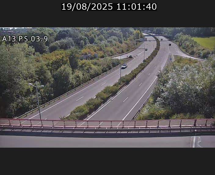 Traffic live webcam Luxembourg Differdange - A13 direction Esch-sur-Alzette - BK 3.9