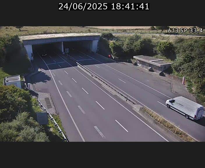 Webcam trafic sur A13 à hauteur d'Altwies en direction de Mondorf-les-bains et en provenance de l'Allemagne