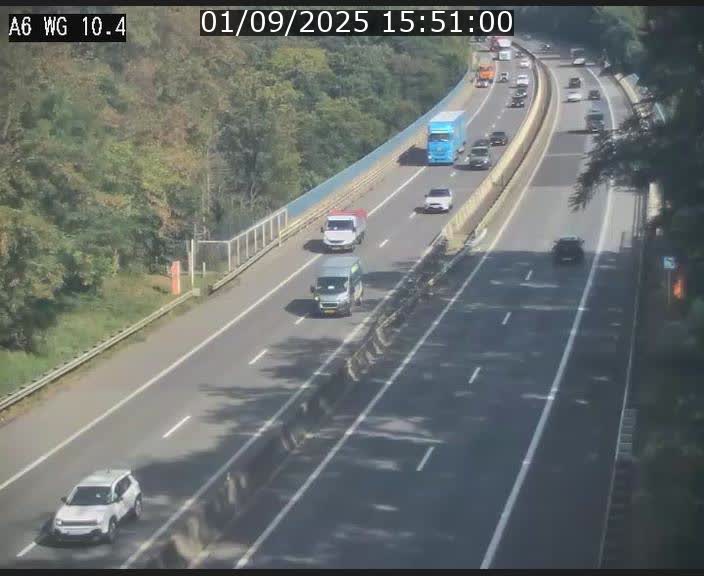 Traffic live webcam Luxembourg Mamer - A6 - BK 10.4 - direction Luxembourg/France/Allemagne