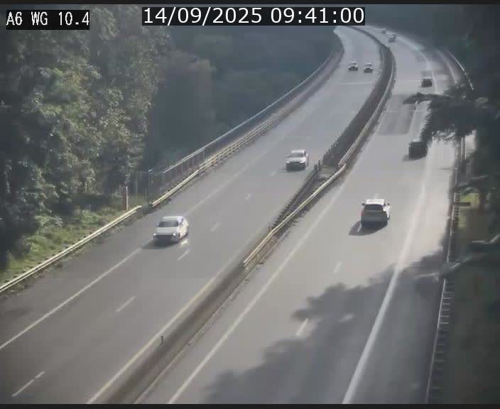 Traffic live webcam Luxembourg Mamer - A6 - BK 10.4 - direction Luxembourg/France/Allemagne