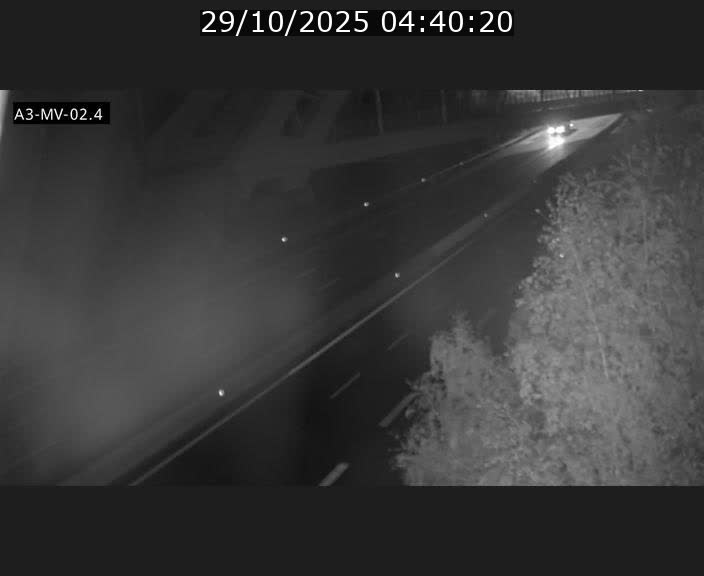 Webcam autoroute de la France (A3) au Luxembourg à Fentange, à proximité de la Croix de Gasperich. Vue orientée vers la Cloche d'Or