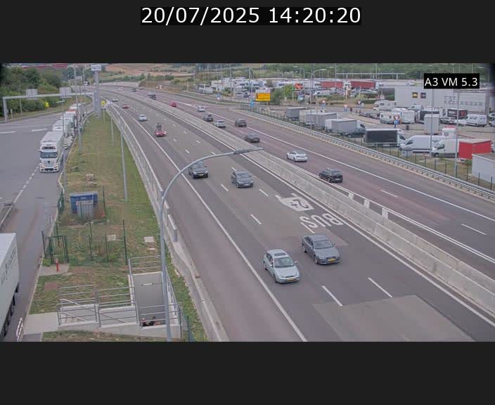 Traffic live webcam Luxembourg Aire de Berchem - A3 - BK 5 - direction France