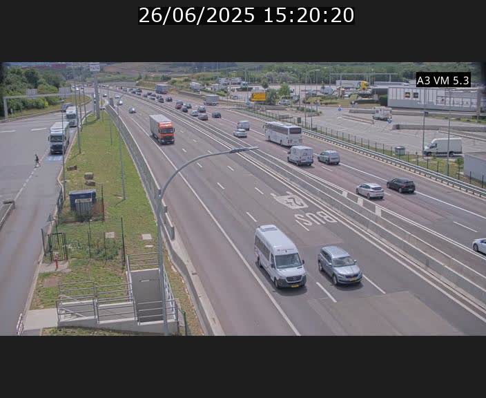 Traffic live webcam Luxembourg Aire de Berchem - A3 - BK 5 - direction France