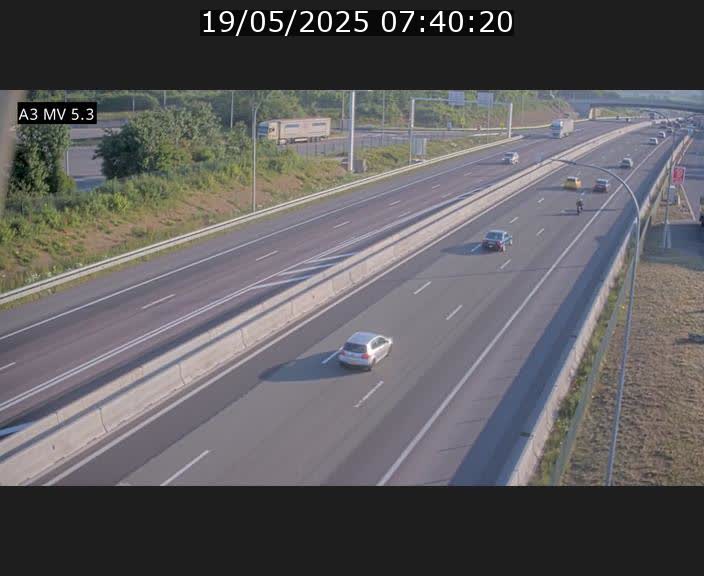 Webcam à l'Aire de Berchem au Luxembourg sur l'A3. Vue orientée vers la France