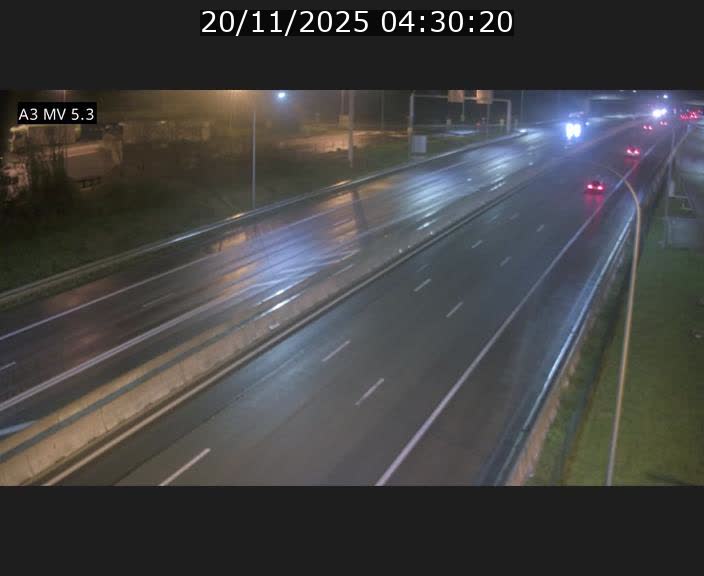 Webcam à l'Aire de Berchem au Luxembourg sur l'A3. Vue orientée vers la France