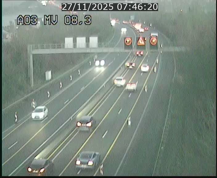 Webcam Autoroute après la Croix de Bettembourg en direction de Luxembourg sur l'A3