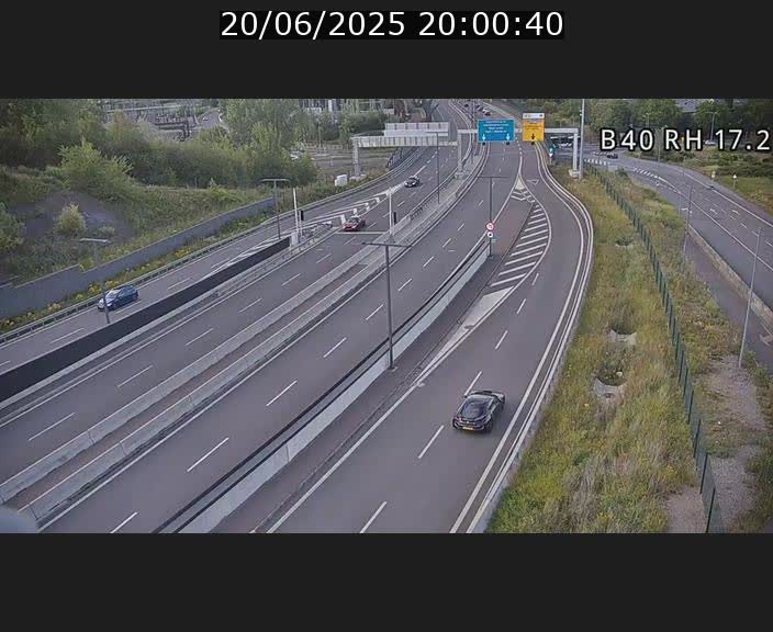 Webcam sur le contournement d'Esch Belval à hauteur de la sortie Université de Luxembourg. Vue orientée vers Luxembourg