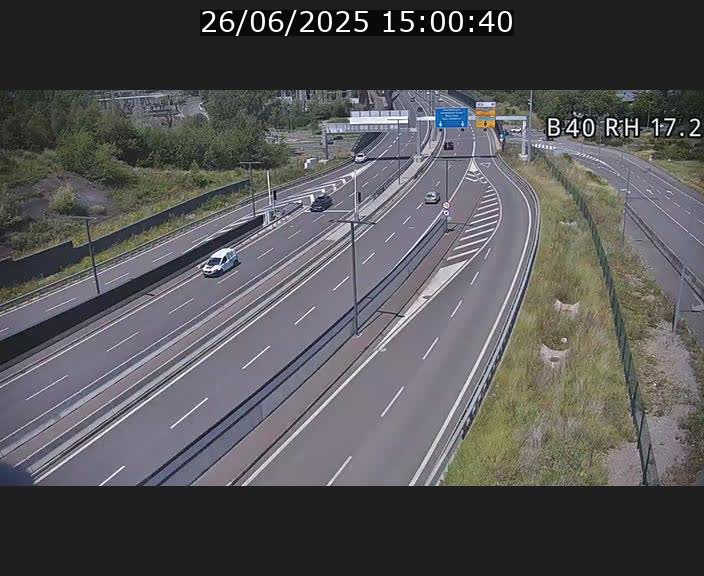 Webcam sur le contournement d'Esch Belval à hauteur de la sortie Université de Luxembourg. Vue orientée vers Luxembourg