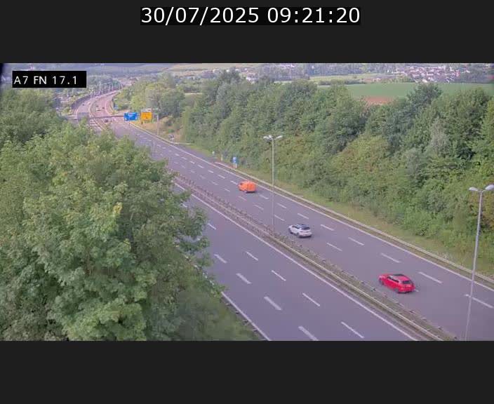 Caméra trafic Luxembourg - A7, Merscherbierg direction Mersch
