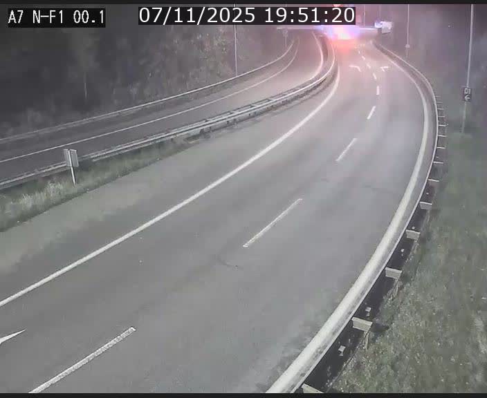 Webcam autoroute Luxembourg A7 située dans la sortie 1 Waldhof, vers la N11, avant le Tunnel Stafelter