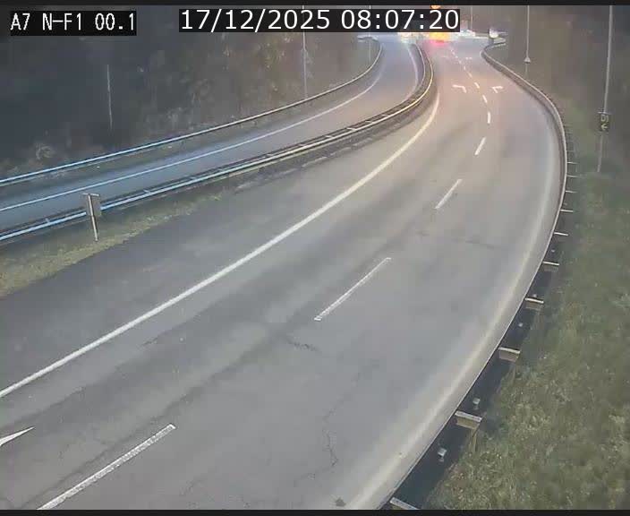 Webcam autoroute Luxembourg A7 située dans la sortie 1 Waldhof, vers la N11, avant le Tunnel Stafelter
