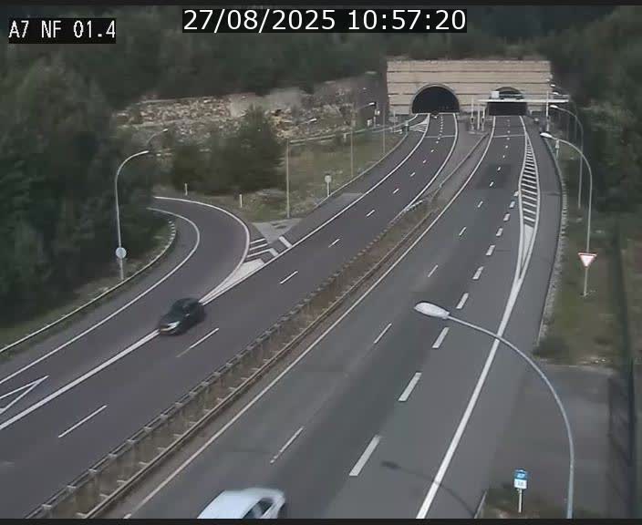 Caméra autoroute Luxembourg A7 - Echangeur Waldhaff - direction Tunnel Stafelter