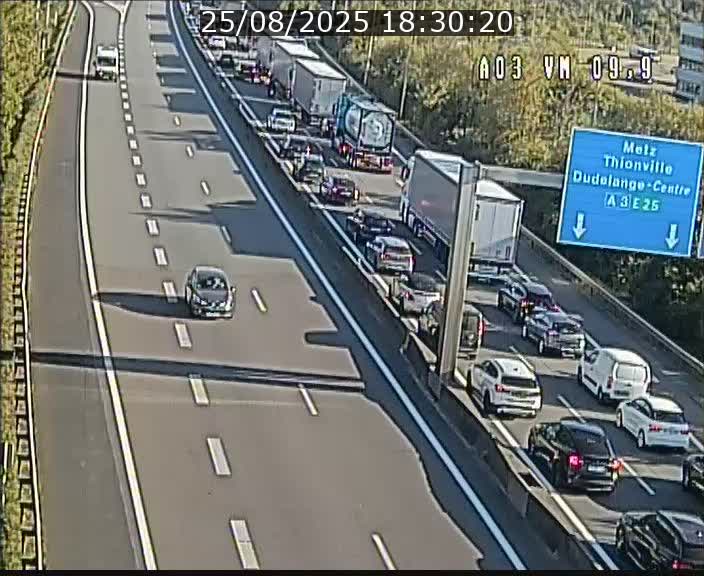 Webcam Autoroute à la Croix de Bettembourg - A3 - BK 9.9 - direction France