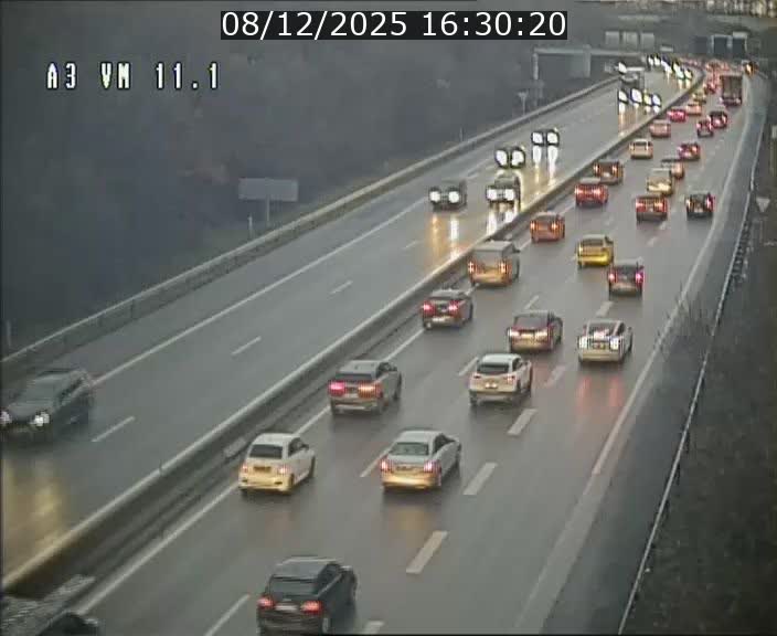 Webcam à la frontière franco-luxembourgeoise, avant la Croix de Bettembourg - BK 11.1 - direction Luxembourg-ville