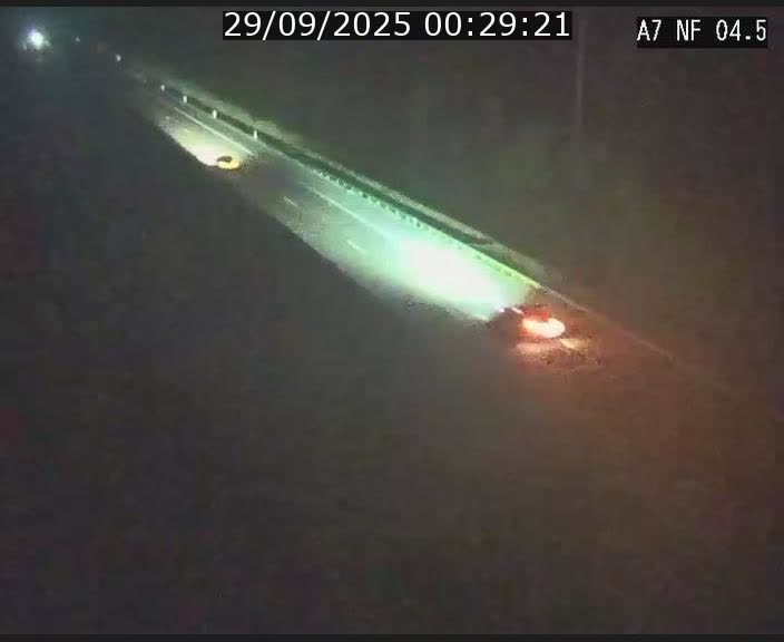 Caméra autoroute Luxembourg A7 - Passage à gibier Rëngelbour - direction Tunnel Grouft
