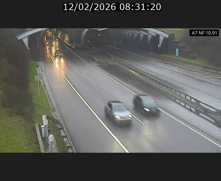 Caméra trafic Luxembourg - A7, Tunnel Gousselerbierg, entrée sud, direction Mersch