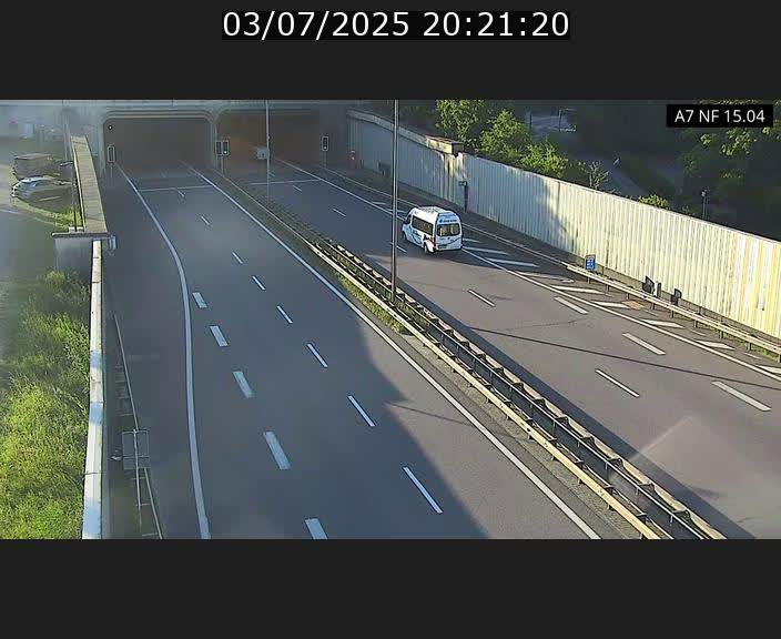 Caméra trafic Luxembourg - A7, Tunnel Mersch, entrée sud, direction Ettelbruck