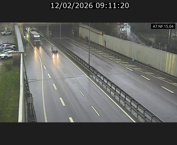 Caméra trafic Luxembourg - A7, Tunnel Mersch, entrée sud, direction Ettelbruck