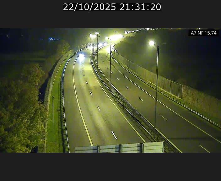 Caméra trafic Luxembourg - A7, Tunnel Mersch, entrée nord, direction Lorentzweiler
