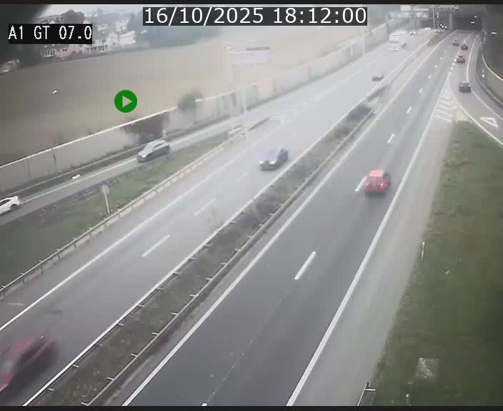 Traffic live webcam Luxembourg Cents - A1 direction Kirchberg - BK 7