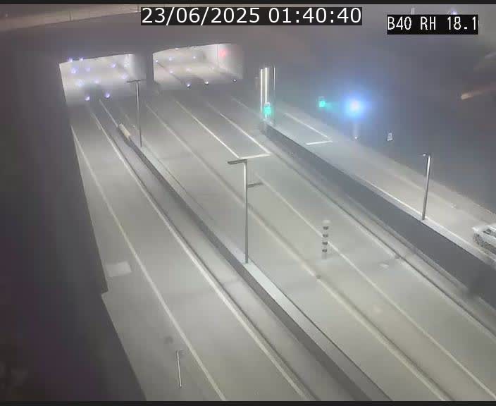 Webcam sur la route de contournement d'Esch-Belval avant le tunnel Central Gate au niveau de la porte de France et du radar fixe
