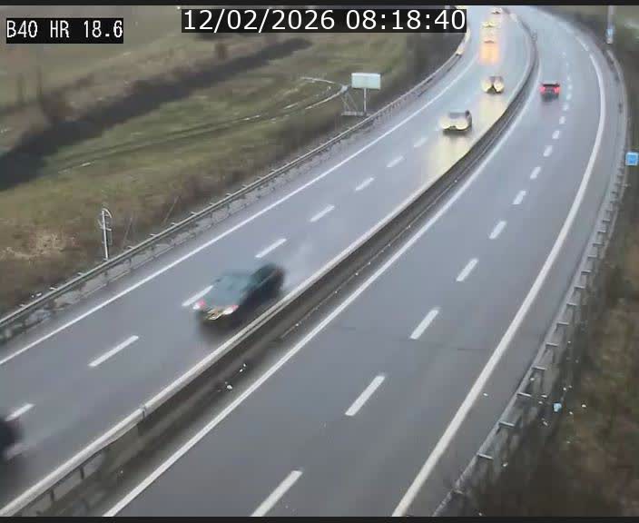 Webcam sur la route de liaison entre Micheville et Esch-Belval à la frontière entre le Luxembourg et la France. Vue orientée vers la Lorraine.