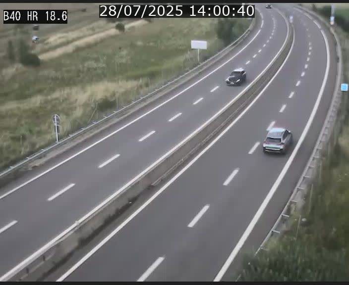Webcam sur la route de liaison entre Micheville et Esch-Belval à la frontière entre le Luxembourg et la France. Vue orientée vers la Lorraine.