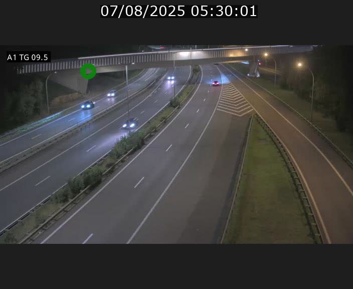 Traffic live webcam Luxembourg Jonction Grünewald - A1 direction Luxembourg-ville - BK 9.5