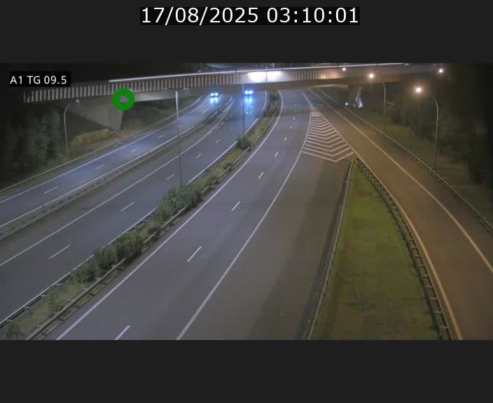 Traffic live webcam Luxembourg Jonction Grünewald - A1 direction Luxembourg-ville - BK 9.5