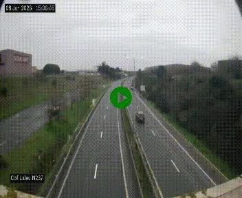 Webcam située à la Rochelle, à la fin de la N237 avant l'accès au péage du Pont de l'Île-de-Ré