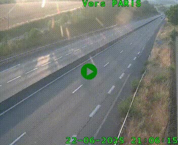 Caméra routière sur l'autoroute A20 à Saint-Hilaire-Bonneval, au sud de Limoges. Vue orientée vers Paris