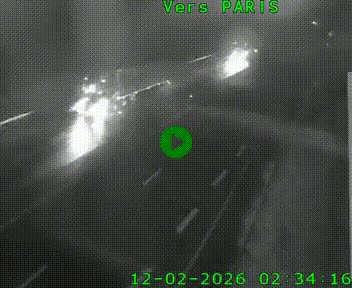 Caméra routière sur l'autoroute A20 à Saint-Hilaire-Bonneval, au sud de Limoges. Vue orientée vers Paris