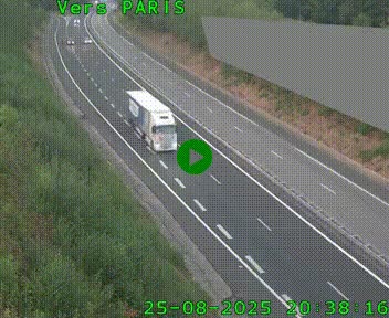 Caméra routière sur l'autoroute A20 à Saint-Pardoux-l'Ortigier, à la jonction avec l'A89. Vue orientée vers Paris