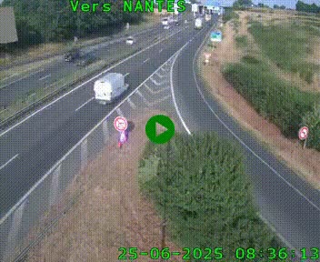 Webcam N147 au nord de Poitiers et à la jonction avec la A10