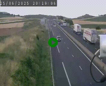 Caméra autoroute A75 à hauteur de Le Crest, en direction de Montpellier