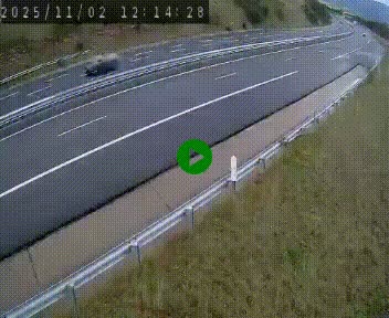 Caméra autoroute A75 à hauteur de la sortie 42 (Rodez, Laissac, Aire de l'Auvergne) située sur la commune d'Auberoques, près de Sévérac-le-Château