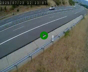 Caméra autoroutière France - A75, Engayresque, entre Millau et Séverac-le-Chateau, en direction de Montpellier