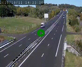 Caméra autoroutière France - A75, Coren, en direction de Montpellier