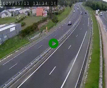 Caméra autoroute A75 à hauteur du col du rocher blanc en direction de Montpellier