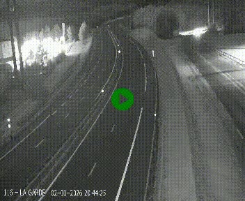 Caméra autoroute A75 à hauteur du col du rocher blanc en direction de Montpellier