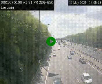 Webcam autoroute A1 à hauteur de Lesquin. Vue orientée vers Lille